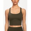 AGONVIN Women's Longline Strappy Padded Medium Support Training Top Sports