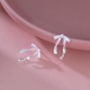 Reffeer Solid 925 Sterling Silver Bow Earrings Stud for Women