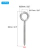 PATIKIL M5x65mm 12pcs 304 Stainless Steel Eye Screw Hook Self