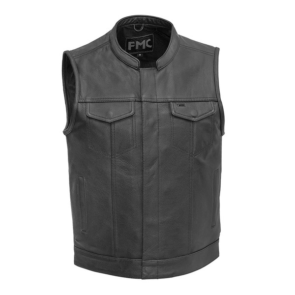 First Mfg Co Blaster Leather Vest: Soft Cowhide, Conceal Carry