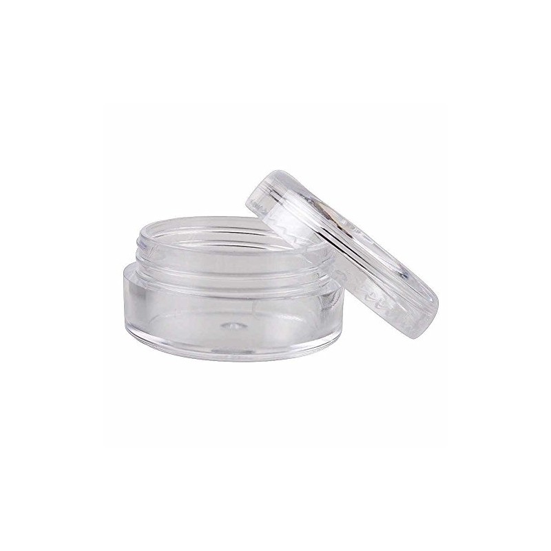 25/50/100/200 Clear Plastic Cosmetic Sample Containers - 5 Gram (Pack