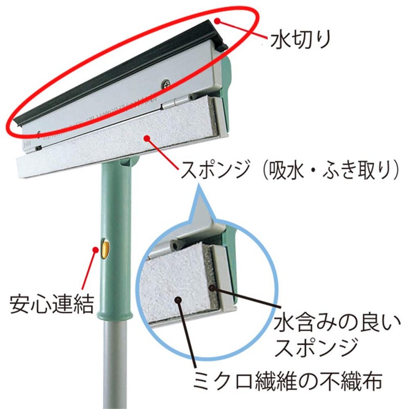 アズマ ガラスクリーナー ガラスワイプワイパSPゴム1P 拭き幅:約24cm ※1個入 ガラスワイプワイパの取り替え用水切りゴム。 SP65B