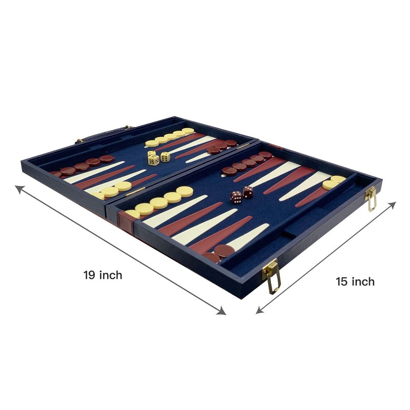 Sun Flair Backgammon Sets for Adults Kids 15 Inch, Folding