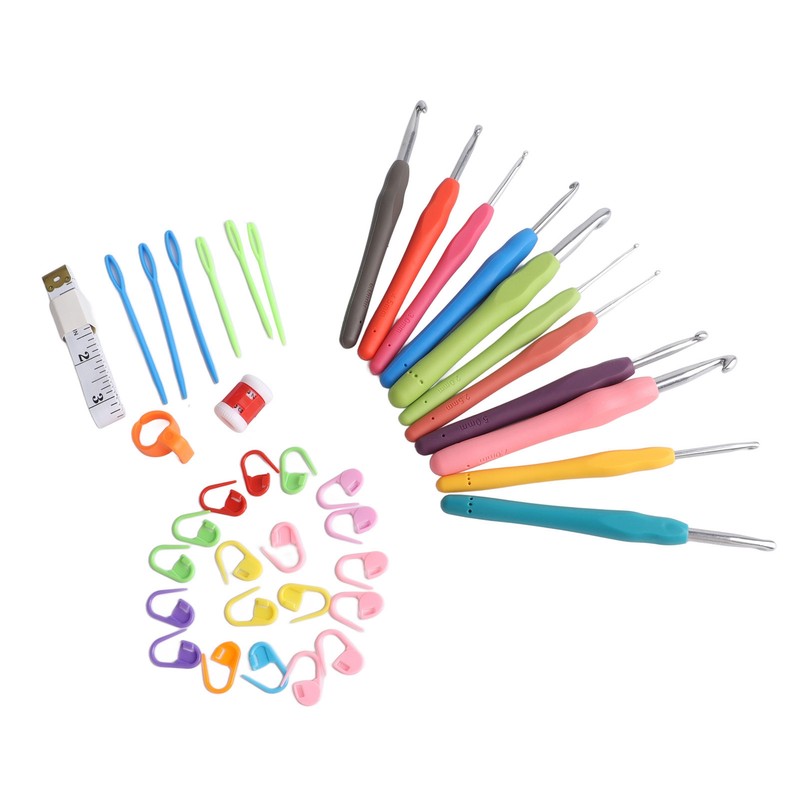 Crochet Hooks Set Soft Handle Crochet Hand Knitting Needles Art
