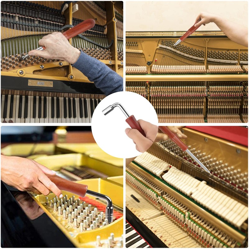 DMZK 8 Pieces Piano Tuning Kit Tools, Includes Tuning Band,