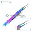 SET OF 2 Stainless Steel Multi Titanium Rainbow Color 3D