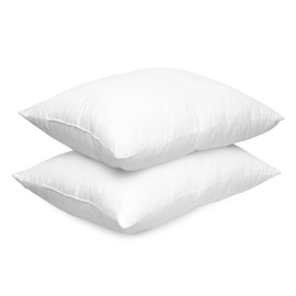 Elegant Comfort Set of 2 Poly-Cotton Shell Siliconized Fiber Filling 2 Pack Throw Inserts Sofa Bed and Couch Indoor Decorative Pillows, 16x36 Inch - Pack of 2, White 2 Count