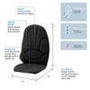 Obusforme CCBCMH01 Home/Auto Back & Seat Heated Massage Cushion for