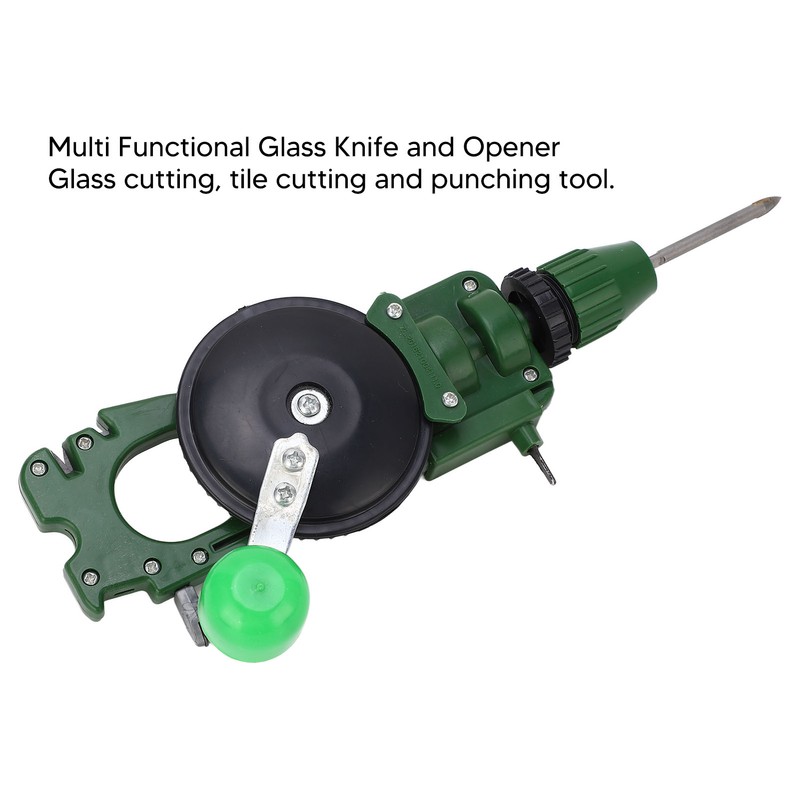 Multifunctional Hand Crank Drill Knife Sharpener Glass Cutter ABS Tool