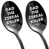 Dad The Cereal Killer Spoon Gifts,Funny Christmas Father’ Day Gift For Papa,Cereal Killer-2PCS Laser Engraved Stainless Steel Spoons,Birthday Thanksgiving Day Gift For Grandpa