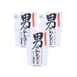 Chinoshio Chinosha Men's Shampoo Refill, 8.5 fl oz (250 ml) x 3 Bags, Clear, Citrus