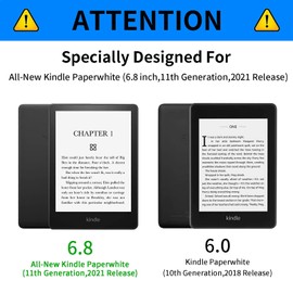 BPQOJB for Kindle Paperwhite 11th Gen 2021 6.8 inch Case - Signature Edition with Adjustable Stand & Auto Wake/Sleep Feature - Sun and Moon