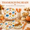 72Pcs Fall Paper Plates and Napkins Set, Autumn Pumpkin Dessert