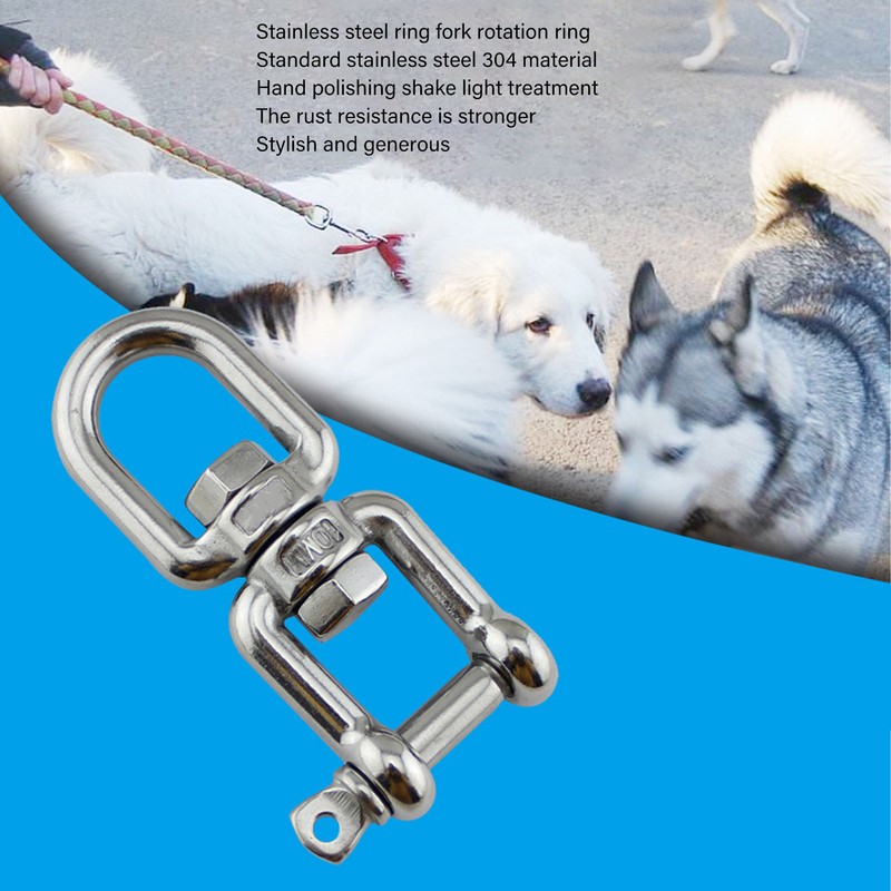 Double Jaw Shackle Professional Heavy Duty 304 Stainless Steel Rolling