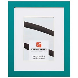 Craig Frames Confetti, 20 x 24 Inch Modern Teal Blue Picture Frame Matted to Display a 16 x 20 Inch Photo