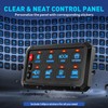 Blue 8 Gang Switch Panel, Momentary ON-Off Touch Switch Box