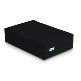 YOGAN Head Cushion/Headpad (3") for Yoga/Pilates | Organic Cotton Outer Cover (Removable & Washable)| Inner Cover with Recycled Fiber Filling | 30cm X 20cmX 7.5cm (Jet Black)