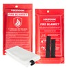 VIKDOOK Fiberglass Fire Blanket For Home Kitchen Camping Emergency 1.0m