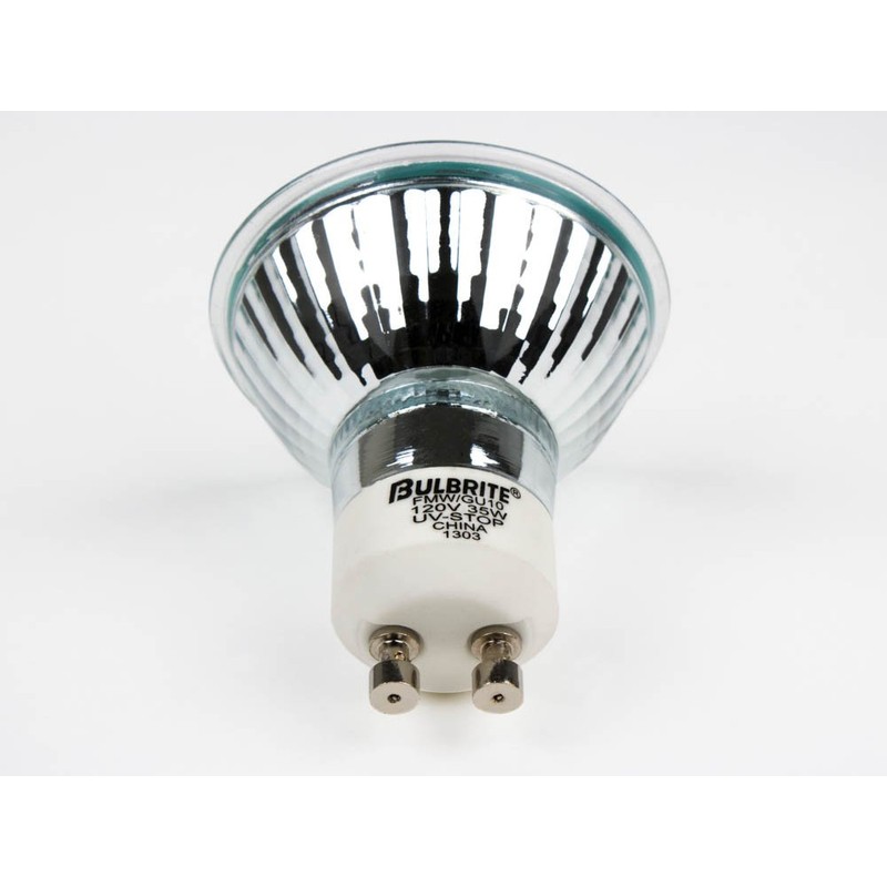 Bulbrite FMW/GU10 35-Watt Halogen MR16, 120V, GU10 Twist and Lock