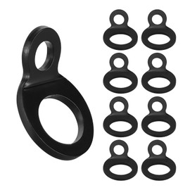 AMANDELIZABE Pack of 9 Lashing Rings, Lashing Hooks, Black O-Ring Anchor Lashing Ring for Garage Workshop Truck Trailer Golf Cart