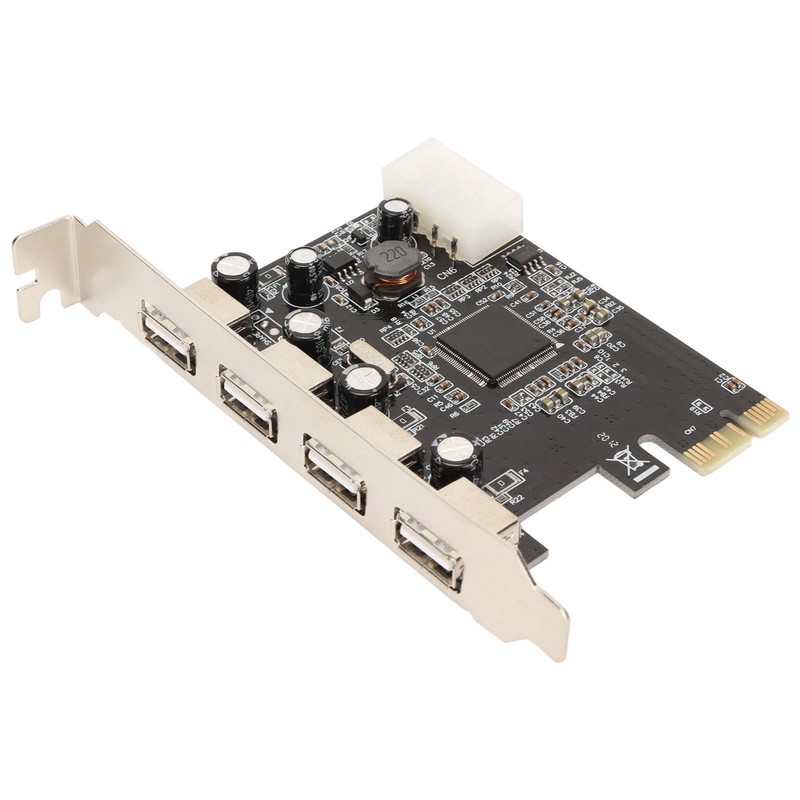 PCIe to USB2.0 Expansion Card 4 Ports 4 Pin Power
