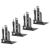 4pcs Bookends Black Architectural Style Decorative Non Slip Metal Desktop