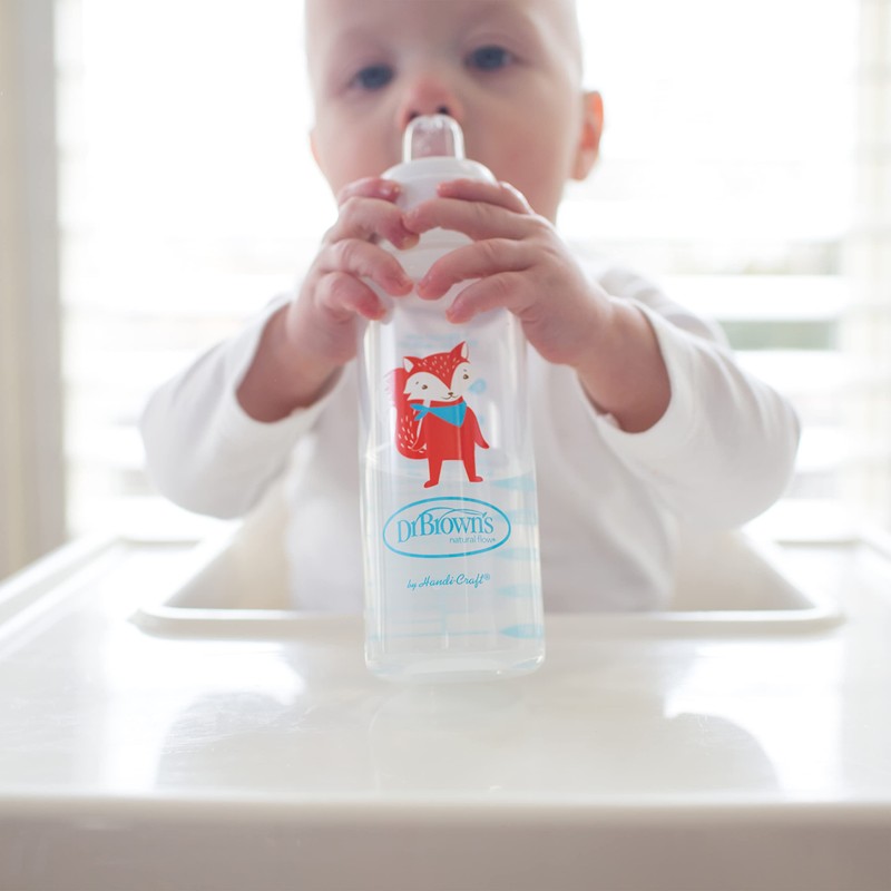 Dr. Brown's Milestones Narrow Sippy Bottle, 100% Silicone Soft Sippy