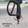 Swivel Short Pressure Washer Gun - 5000 PSI Power Washer