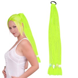 Traziewell Synthetic Hair for Braiding Bright Green Coloured Hair for Braiding Hair Accessories for Women Brilliant Braid Hair Extensions Weaves Dreads and Avant Garde Creative Hair Extension 2605