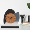 Kreative Feder Silver Dome Designer Wooden Desk Clock in Modern