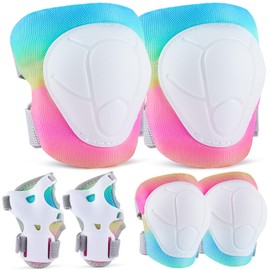 Lemmeko Knee Pads for Kids, Durable Kids Knee Pads and Elbow Pads Set for Boys Girls 3-8 Years Comfortable Knee Pads and Elbow Pads for Skateboard Skating Roller Skate Scooter Cycling
