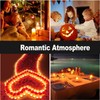 Vabrloy 6PCS Waterproof Solar Power Tealights Outdoor,Flameless Flickering LED Tealight