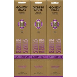 GONESH LOVE LOVE STICKS 20 PCS X 3 PACK (60 COUNTS)