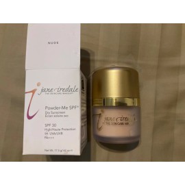 Jane Iredale Powder-Me SPF 30 NUDE  MUCH MORE POWDER THAN NEW BRUSH WITH REFILLS