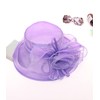 ELLYDOOR Women Derby Fascinator Hats Organza Church Wedding Hat Wide