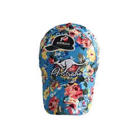 I Love Aus Australian Premium Kangaroo and Flower Cap