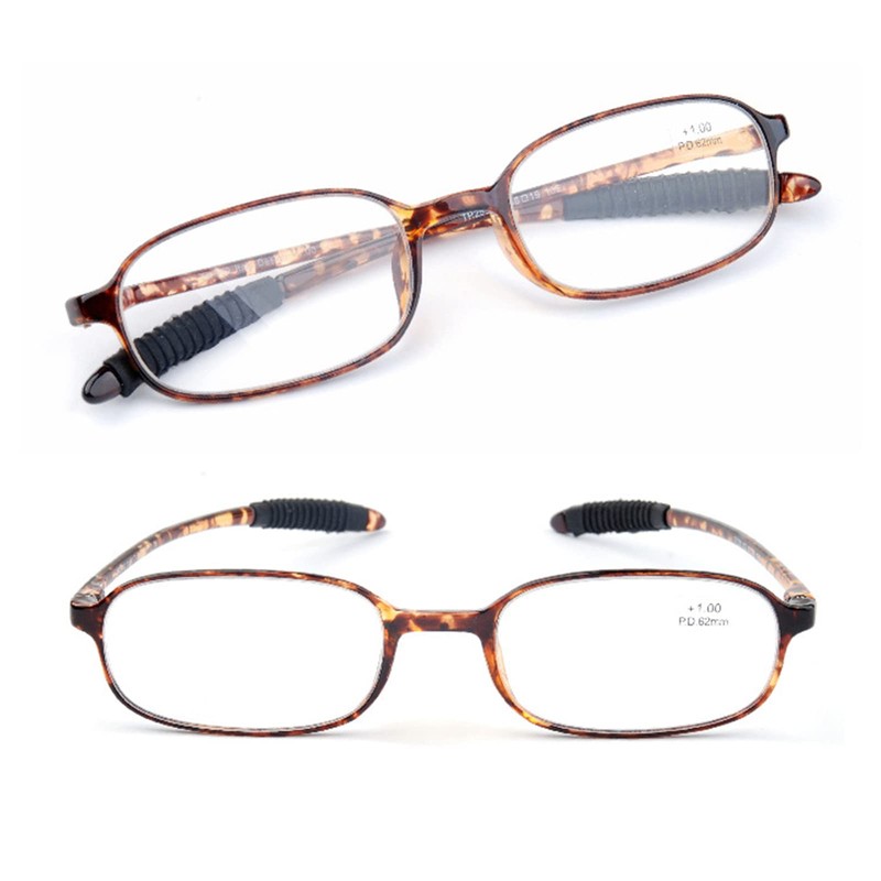 [Soarea] おしゃれ老眼鏡レディースメンズ超軽量柔らかいフレームブルーライトカット読書用 大きく見える 携帯用メガネ (度数+2.00, ベッコウ)