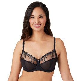 Wacoal Women's Plus Size Evocative Edge Full Figure Underwire Bra, Black, 40C