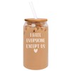 MIP 16oz Can Shaped Glass Iced Coffee Cup with Bamboo