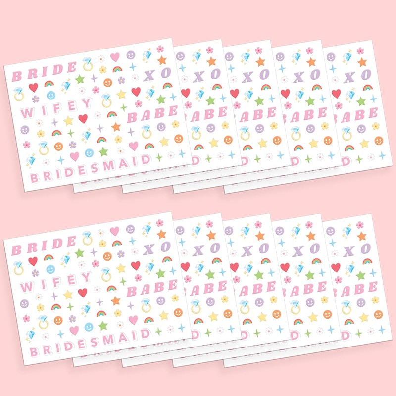 xo, Fetti Pegatinas de uñas – Decoración de despedida de