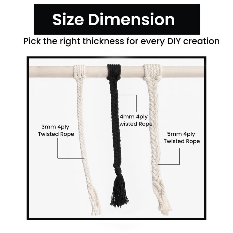 FMLIUY 547 Yards Macrame Cord String for Crafts Cotton Twine