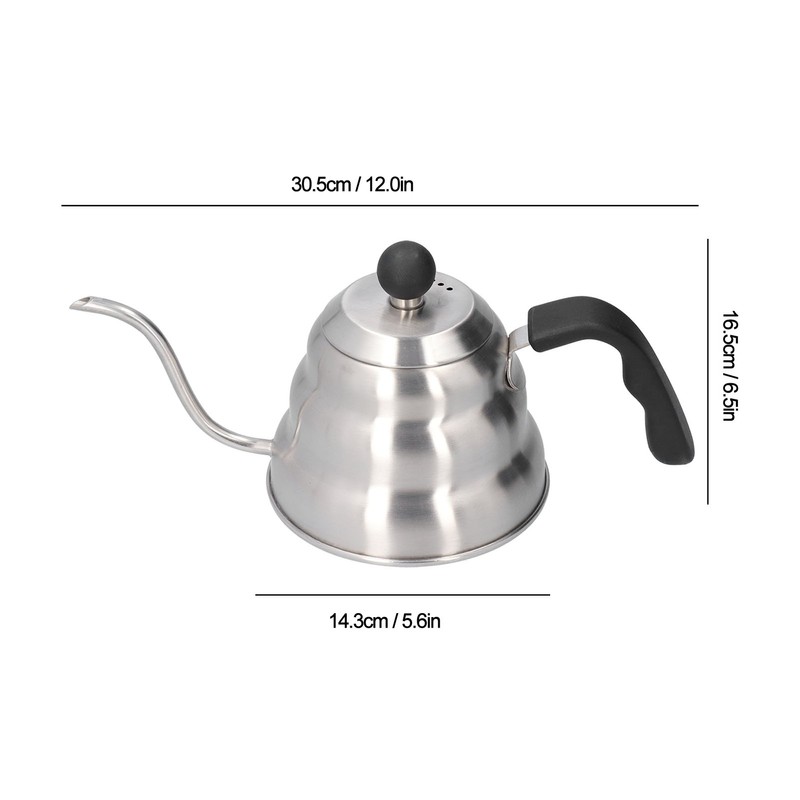 Stainless Steel Pour Over Coffee Kettle Vintage Gooseneck Spout Pot