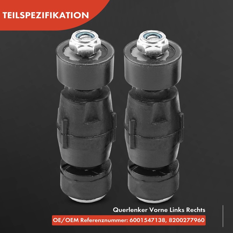 Frankberg 2x Coupling Rod Front Left Right Compatible with Dokker