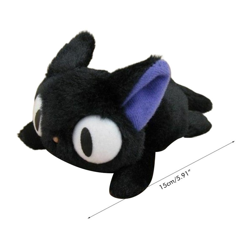 Black Cat Plush Toy Cartoon Cat Shape Stuffed Throw Pillow