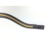 gs-sports Headband for Bridle Gold Clincher Headband Leather Black 42