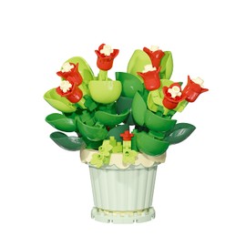 Jollcnoia Jade Mini Flower Potted Plant Bonsai Building Toy Blocks Particle Flower Botanical