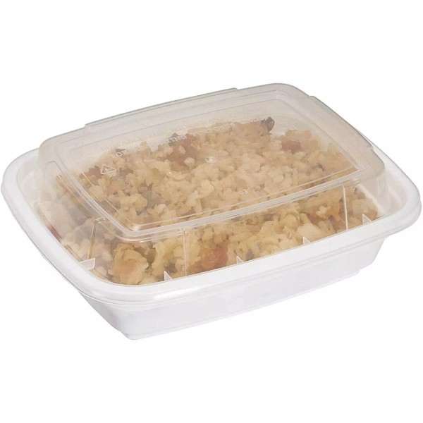 Unbranded 100 Pack - White Meal Prep Containers Rectangle Containers