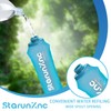 StarunXnc Portable Sports Water Bottle with Dust Cover Silicone Bite