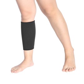 1Pcs Elastic Calf Support, Shin Splints Calf Sleeve Hiking Running Sport Shank Strap Guard Leg Pads Protection Leg Sleeves for Men & Women(Black)