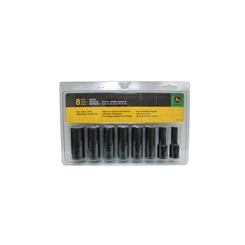 Genuine John Deere Deep Socket Impact 8 Piece Set METRIC